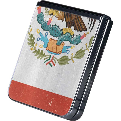 Mexico Flag Distressed Galaxy Z Flip5 5G Skin